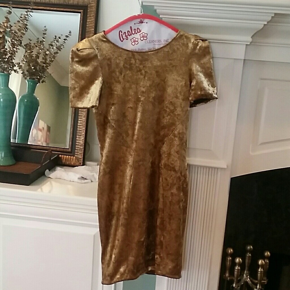Gold dress by Ronney Kobo